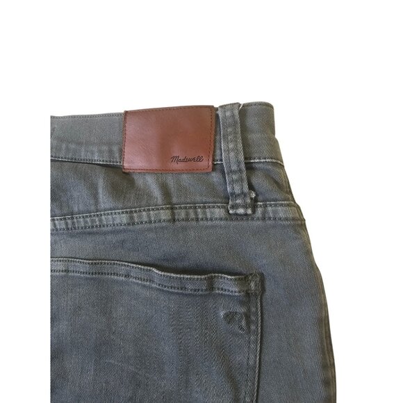 Madewell Green 9" High-Rise Skinny Jeans Style J6665 28P Cotton Blend Button Fly - Picture 7 of 10